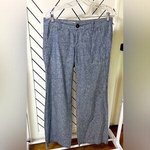 Pilcro Wide Leg Pants in Heathered Blue